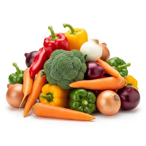 Ícono de verduras frescas variadas.