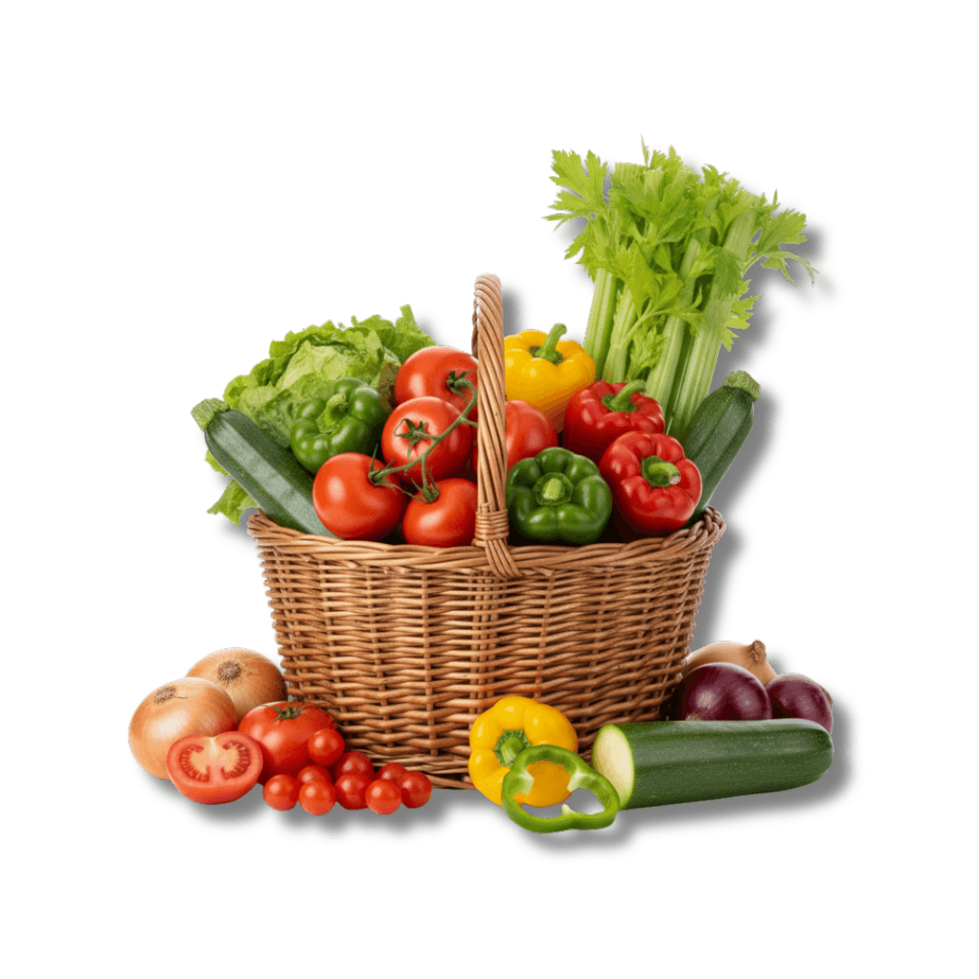 Ícono de verduras frescas variadas.